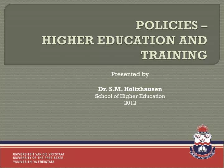 policies higher education and training