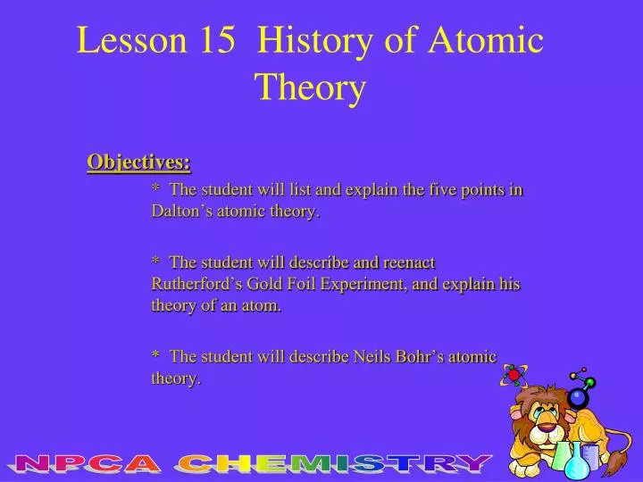lesson 15 history of atomic theory