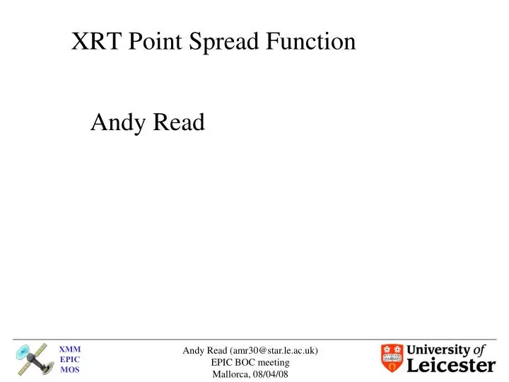 xrt point spread function andy read