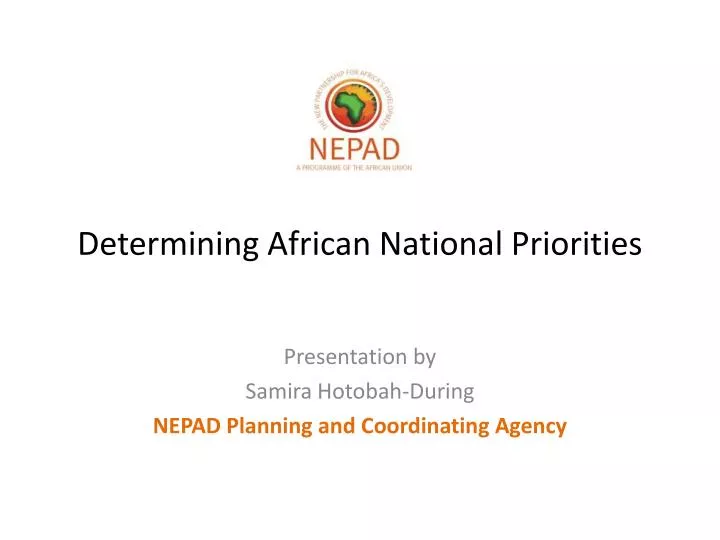 determining african national priorities
