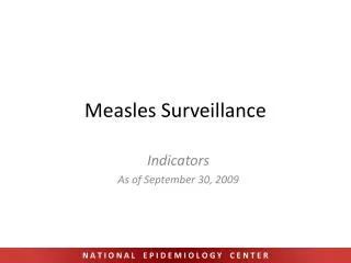 Measles Surveillance