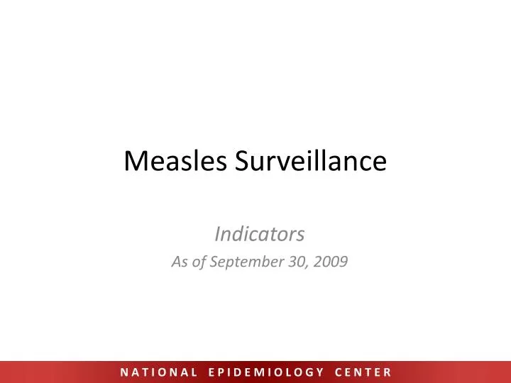 measles surveillance
