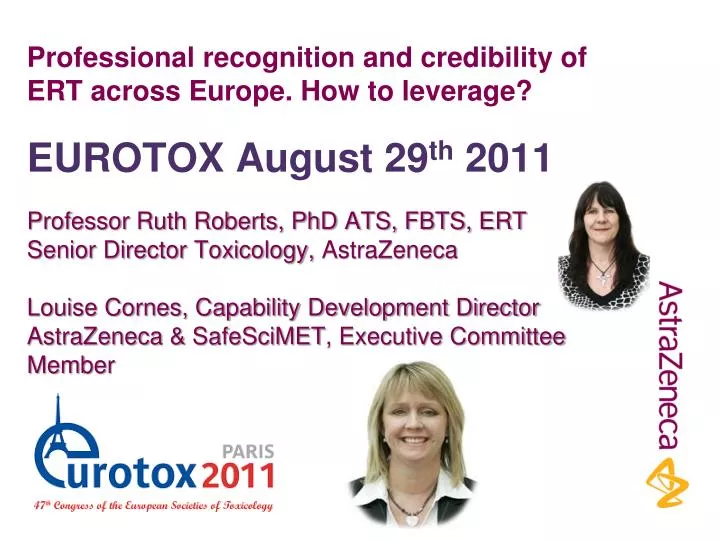 professional recognition and credibility of ert across europe how to leverage