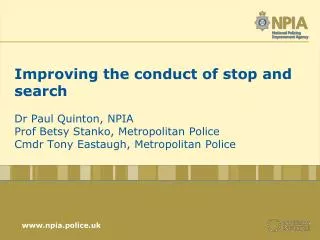 Improving stop and search?