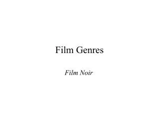 Film Genres