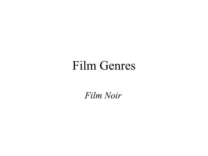 film genres