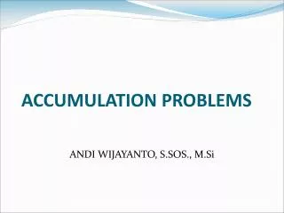 accumulation problems