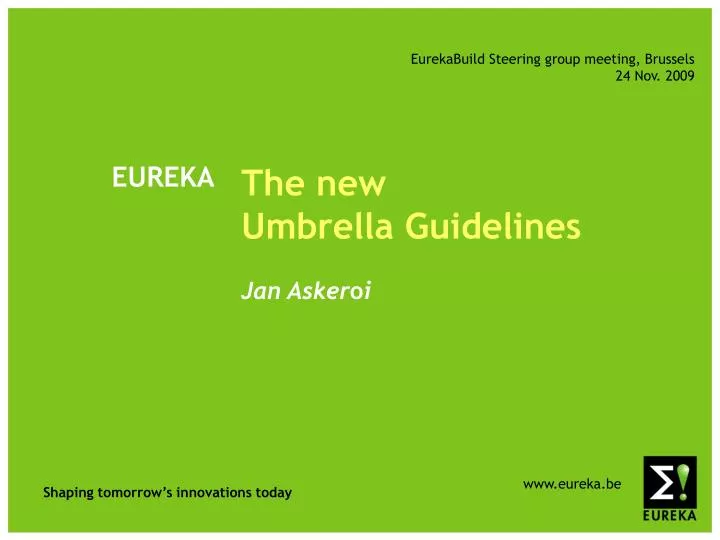 the new umbrella guidelines jan asker o i