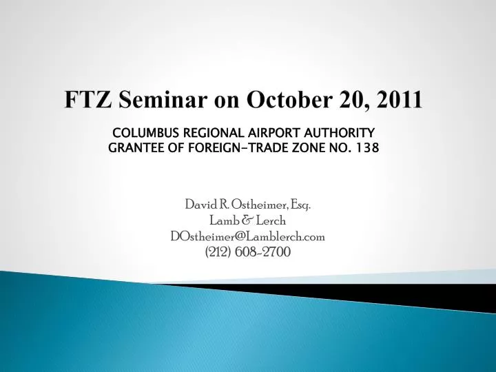 ftz seminar on october 20 2011