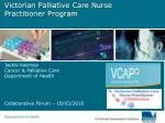 Victorian Palliative Care Nurse Practitioner Program - slide 1