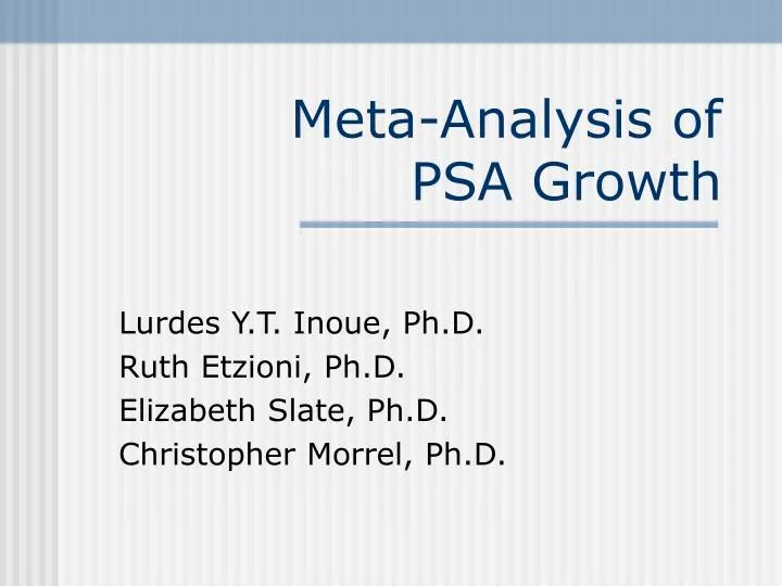 meta analysis of psa growth