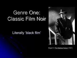Genre One: Classic Film Noir