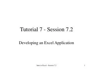 Tutorial 7 - Session 7.2
