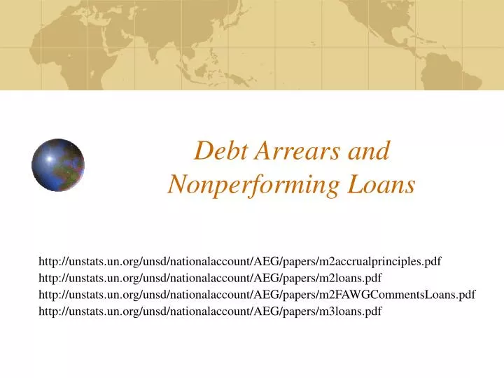 debt arrears and nonperforming loans