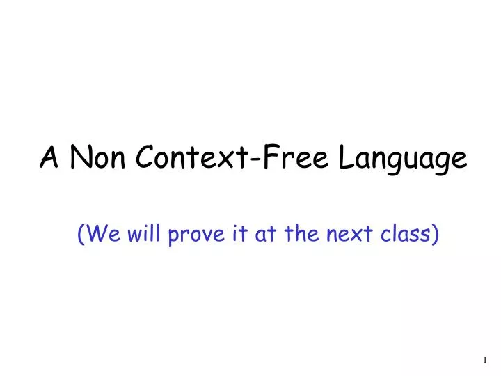 a non context free language