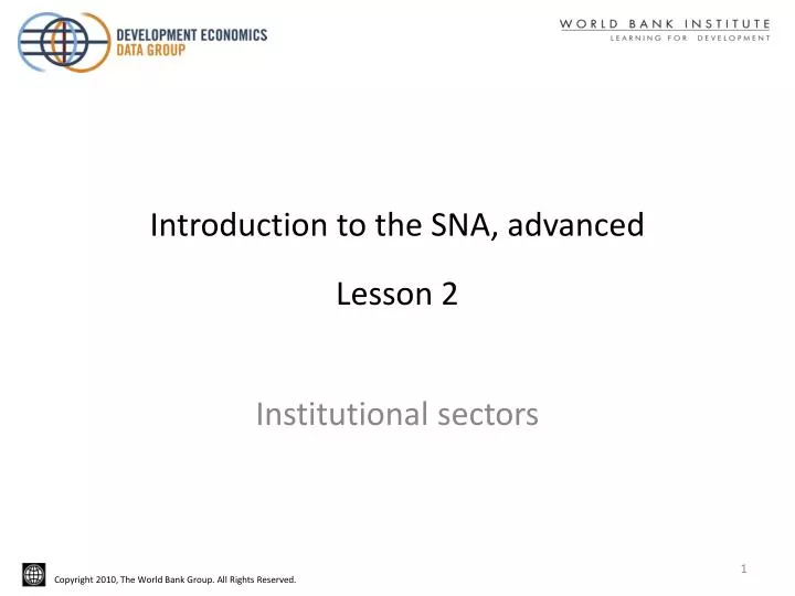 introduction to the sna advanced lesson 2