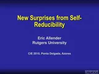 New Surprises from Self-Reducibility