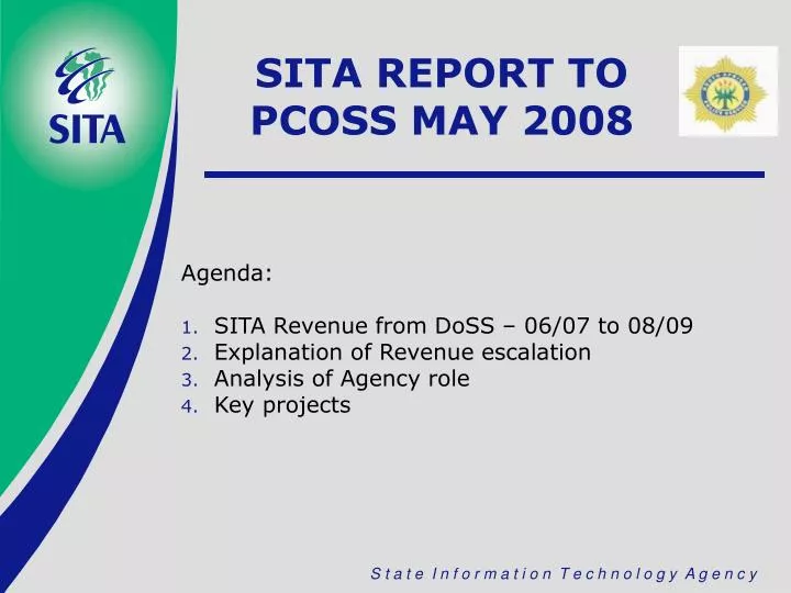sita report to pcoss may 2008