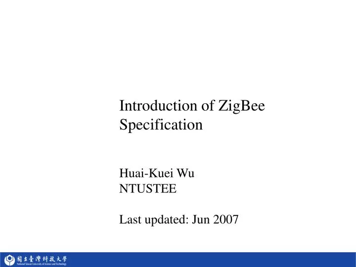 introduction of zigbee specification