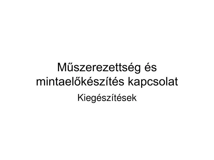 m szerezetts g s mintael k sz t s kapcsolat