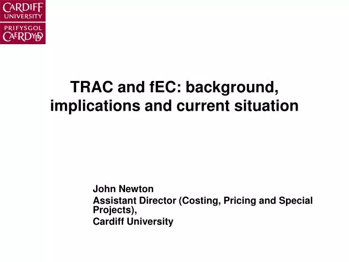 trac and fec background implications and current situation