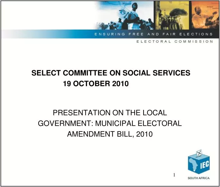 select committee on social services 19 october 2010