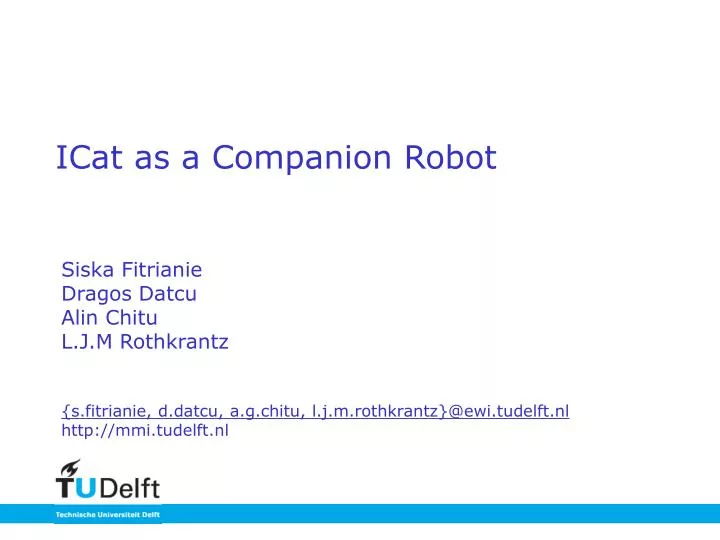 icat as a companion robot
