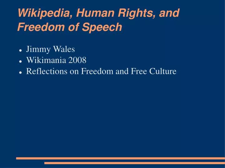 wikipedia human rights and freedom of speech