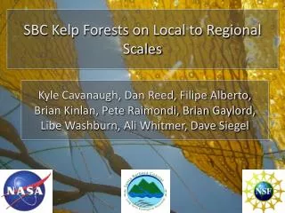 SBC Kelp Forests on Local to Regional Scales