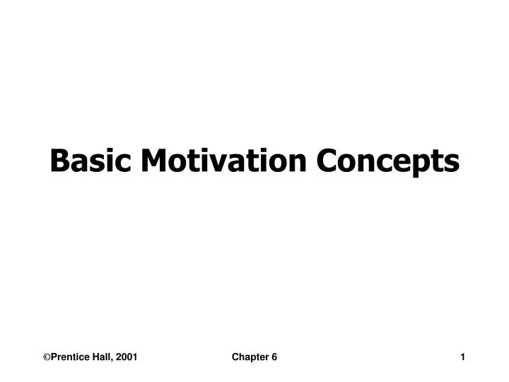 basic motivation concepts