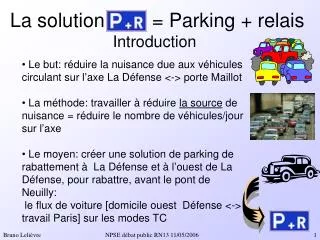 la solution p r parking relais introduction