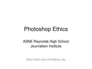 Photoshop Ethics