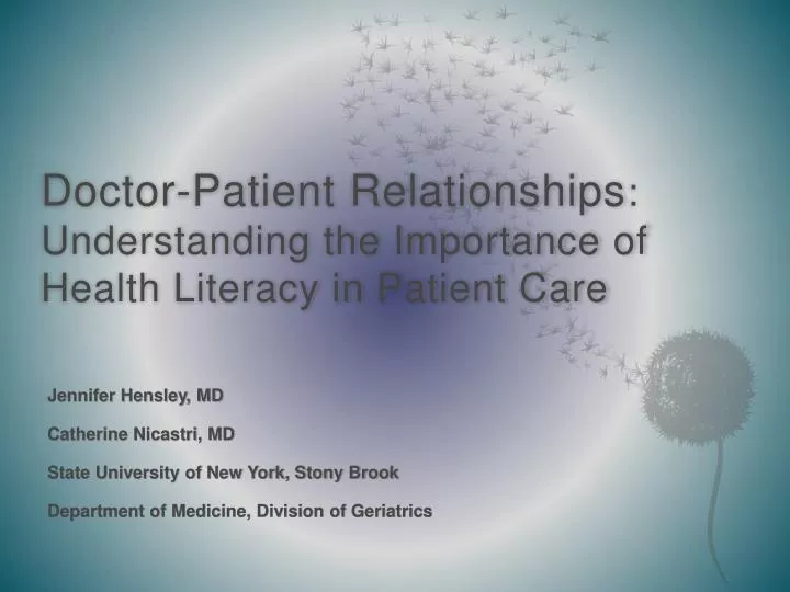 doctor patient relationships understanding the importance of health literacy in patient care