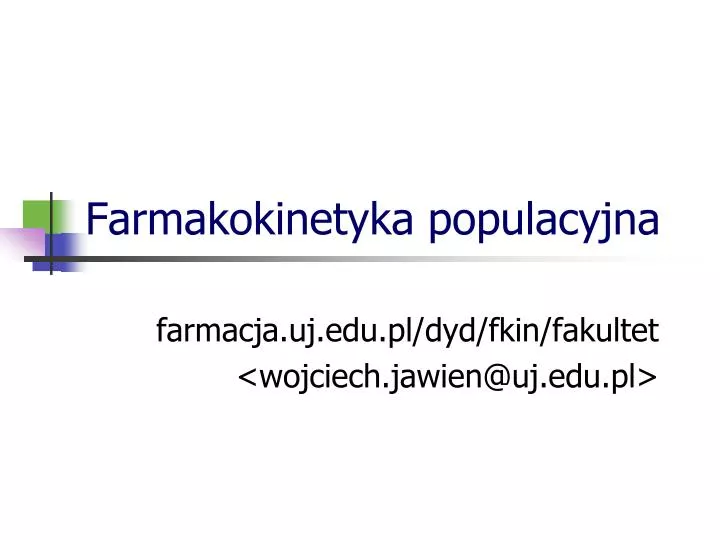 farmakokinetyka populacyjna