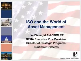 ISO and the World of Asset Management