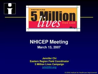 NHICEP Meeting March 13, 2007