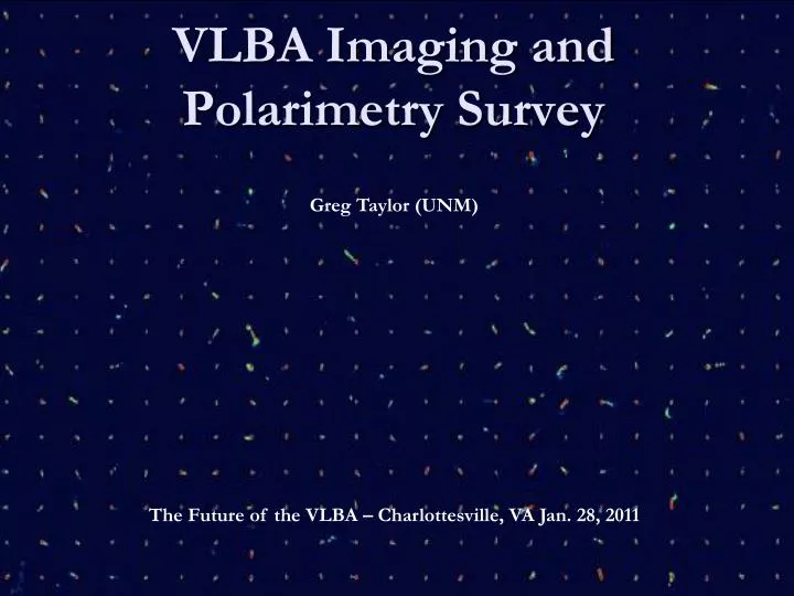 vlba imaging and polarimetry survey