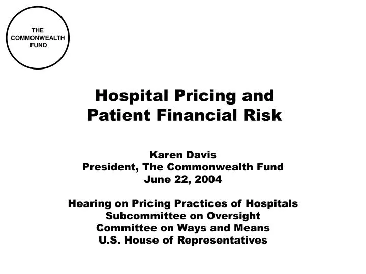 hospital pricing and patient financial risk
