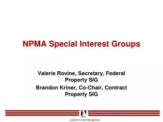 NPMA Special Interest Groups
