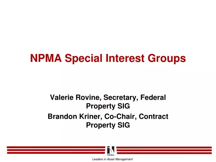 npma special interest groups
