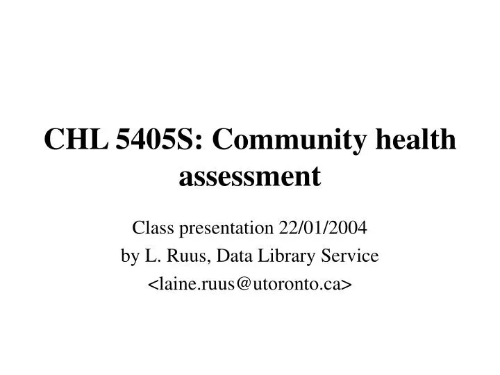 chl 5405s community health assessment