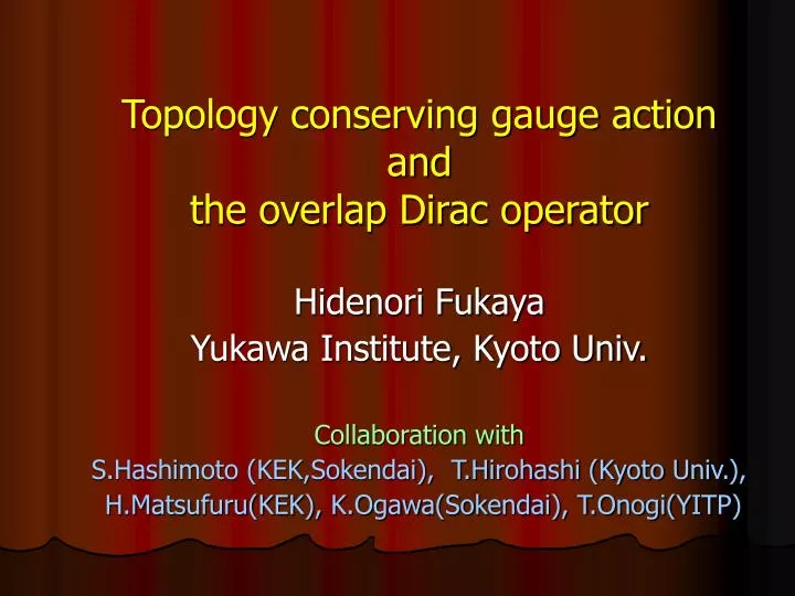 topology conserving gauge action and the overlap dirac operator