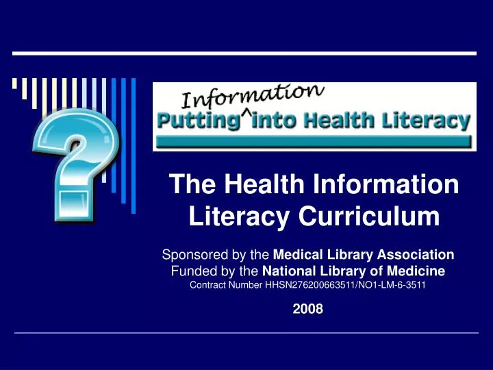 the health information literacy curriculum