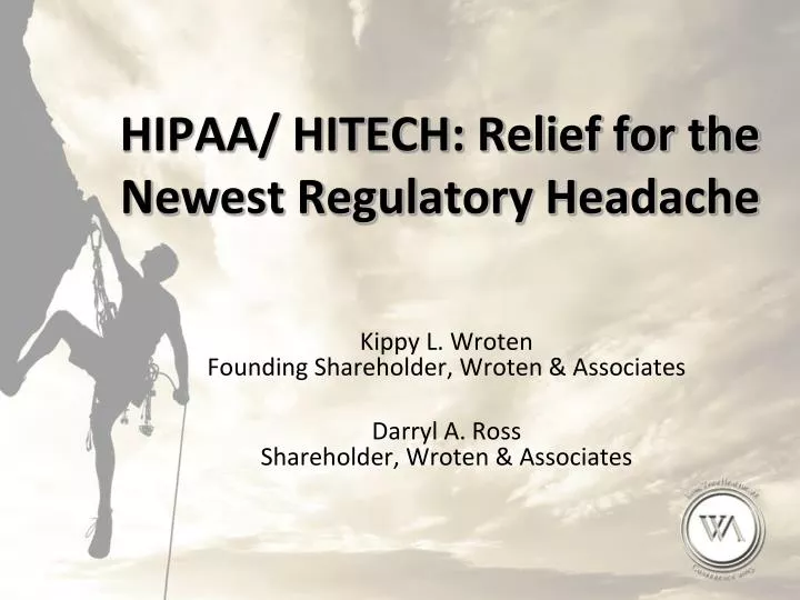 hipaa hitech relief for the newest regulatory headache