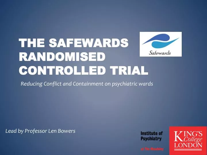 the safewards randomised controlled trial