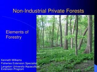 Non-Industrial Private Forests