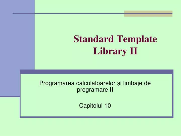 standard template library ii