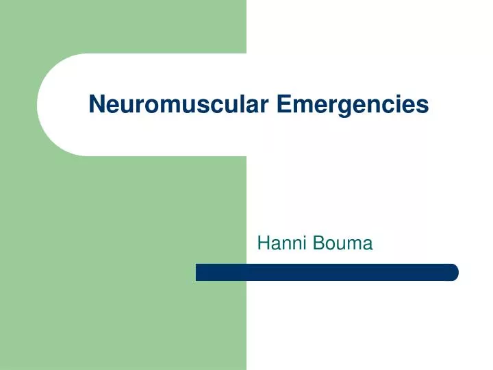 neuromuscular emergencies