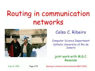 Routing in communication networks