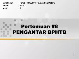pertemuan 8 pengantar bphtb
